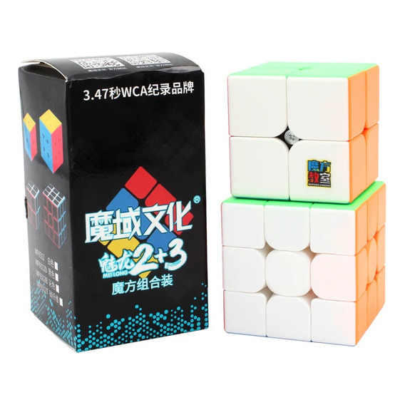 Set De Cubos Rubick Moyu Meilong 2x2 Y 3x3 Stickerless