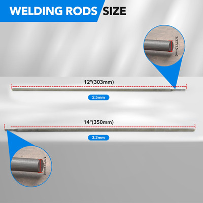 Yesright 3/32  Electrodos De Barra De Acero De Carbono De Ro