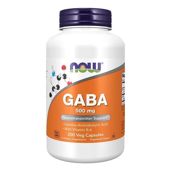 Gaba Now Foods 500mg 200 Cáps