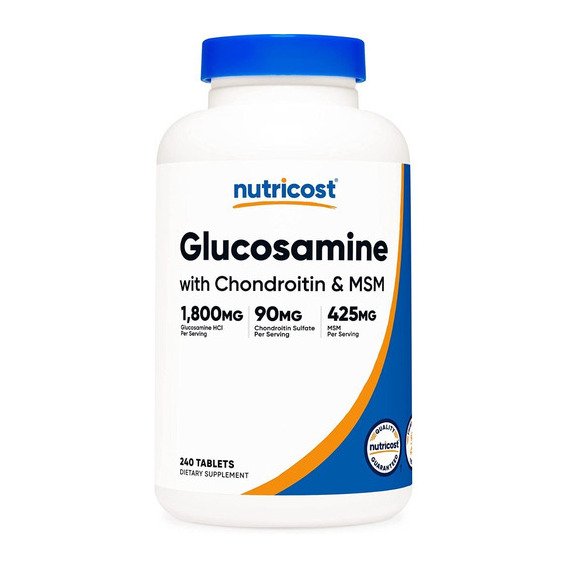 Glucosamina Con Condroitina Y Msm 240 Tabletas Para 4 Meses Sabor Sin Sabor