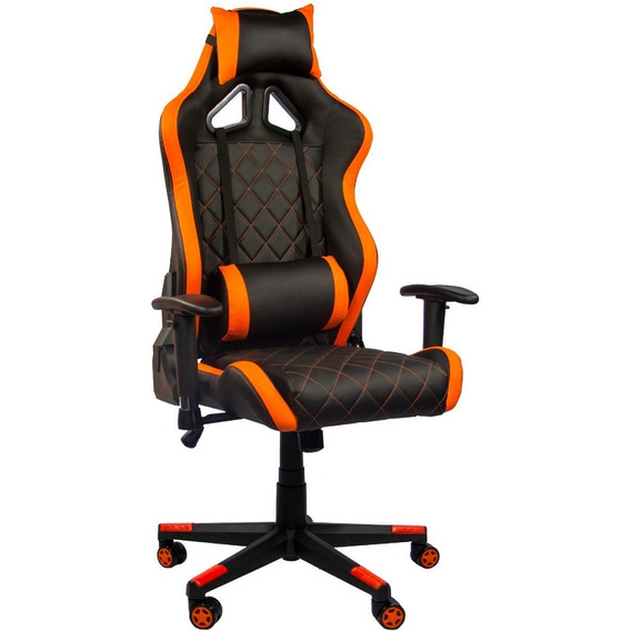 Silla Gamer Ergonomica Ajustable Profesional Oficina Naranja