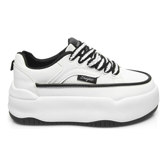 Tenis Dama Plataformas Casual Blancos Mujer Lnkfuu