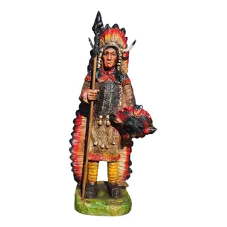 Indio Protector Chamán De 50cm Apache 
