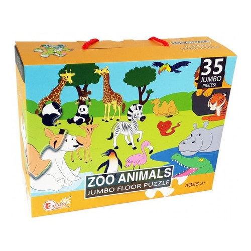 Rompecabezas Zoo Animal Puzzle Didactico Infantil 35 Piezas