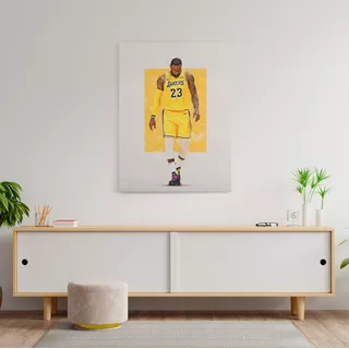 Cuadro Decorativo Lakers Lebron James En Canvas 60x90cm