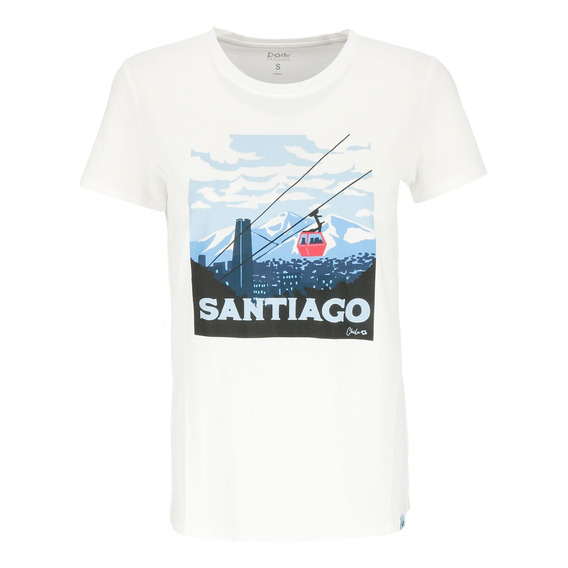 Polera Manga Corta Santiago Women White Doite