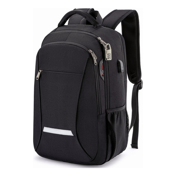 Mochila viaje QIQI FXW002-2816 color negro diseño lisa 25L