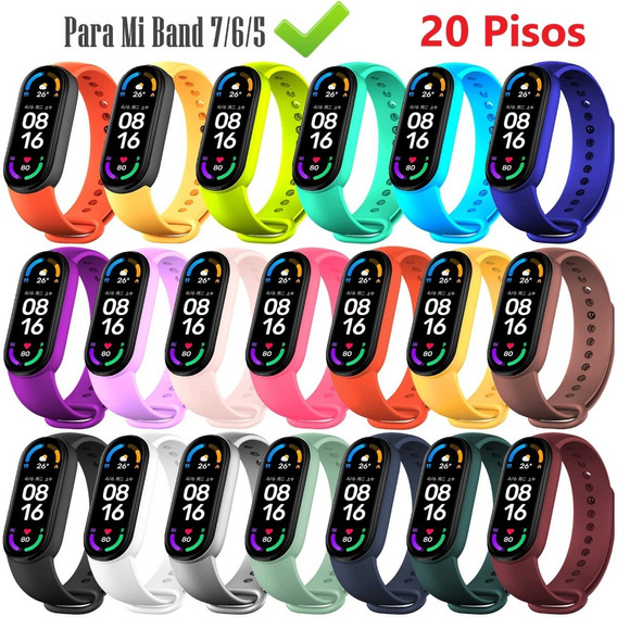 Mi Band 7 Xiaomi Smart Watch Strap Silicone Correas 20pcs