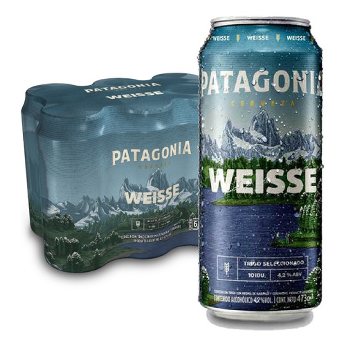 Cerveza Patagonia Weisse Witbier lata 473 mL 6 unidades