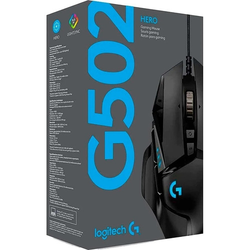 Logitech Gaming Mouse G502 Hero - Color Negro