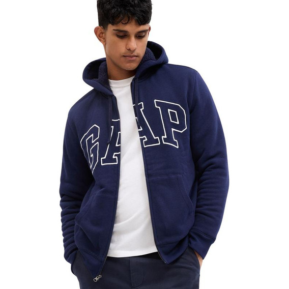 Polerón Hombre Gap Logo Sherpa Con Cierre Azul