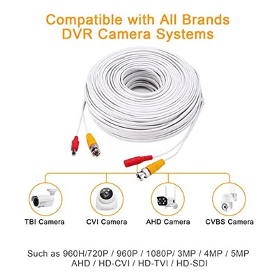 Cable Bnc Wildhd, Cable De Cámara De Seguridad De Alimentaci