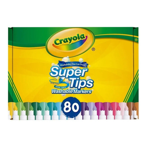 Marcadores Crayola Super Tips 80 Piezas Lavables