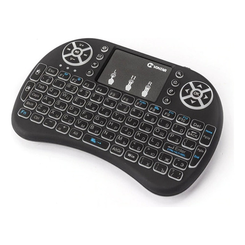 Teclado Control Remoto Air Mouse Para Smart Tv Box Android Teclado Negro