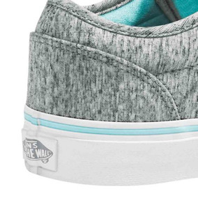 tenis vans gris con verde