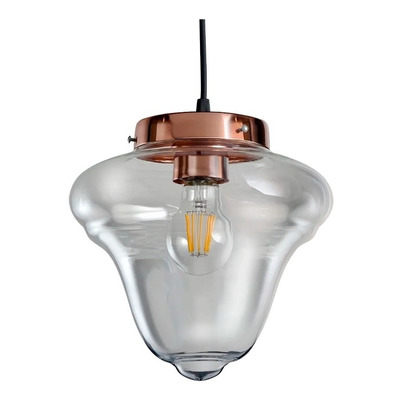 Colgante 1 Luz Rosario Cobre 25cm Vintage Deco Apto Led E27