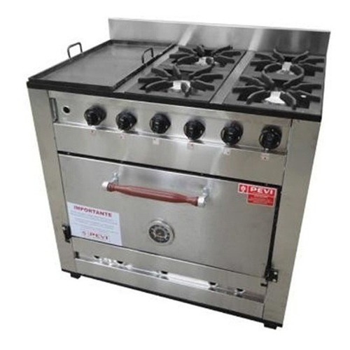 Cocina industrial Pevi 4H 90cm Premium 4H+P a gas