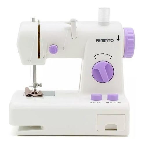 Mini máquina de coser  recta Femmto HLT1 portable blanca 220V