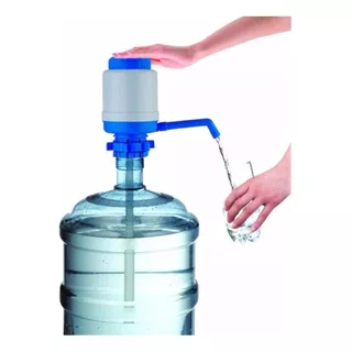 Dispenser Manual Universal Botellas Bidones Agua Portatil Color Blanco Y Azul