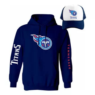 Kit Sudadera + Gorra Sublimada Mod Nfl Tennessee Titans