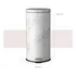 Papelera Tacho De Basura Pedal Baño Simil Marmol 30 Lts Blanco