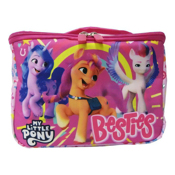 Lunchera Térmica Horizontal Con Estampado Infantil 22x16cm Color Little Pony Fucsia