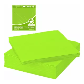 100 Pzas Servilletas De Papel Party Is On Color Verde Kiwi