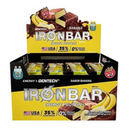 Suplemento En Barra Gentech  Iron Bar Proteína Sabor Banana En Caja Pack X 20 U