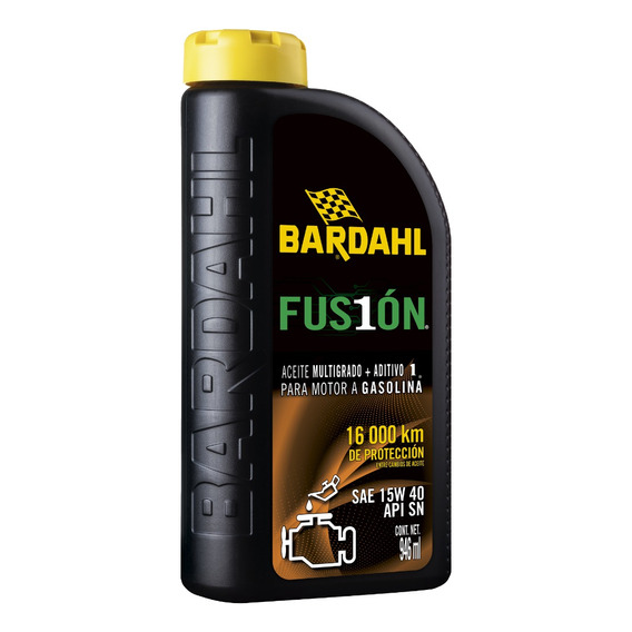 Aceite Bardahl Fusión 16,000 Km, 15w40 Sn, 946ml  12 Piezas