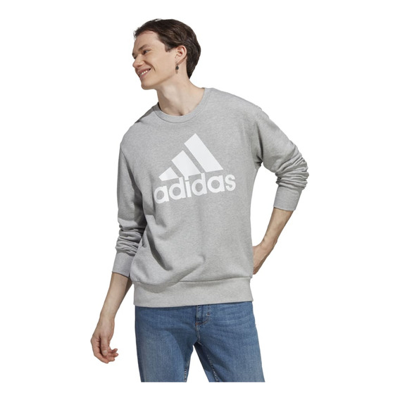 Buzo adidas Essentials French Big Logo Gris - Ic9326