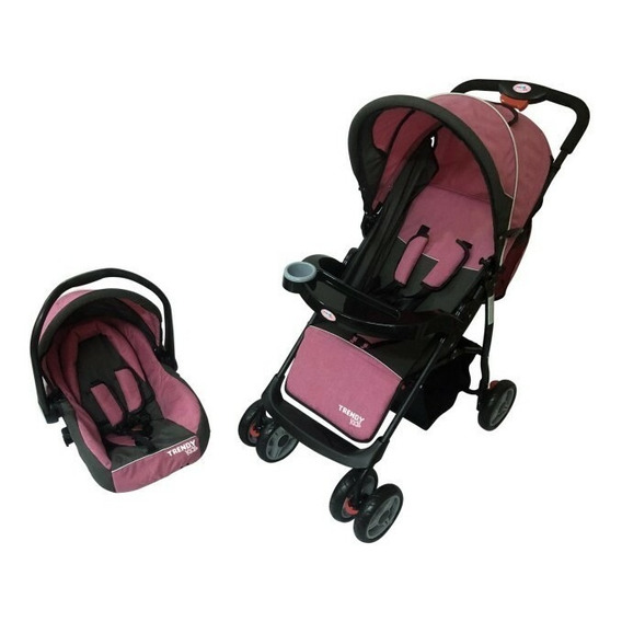 Carriola de paseo Trendy Kids Maxy rosa con chasis color negro
