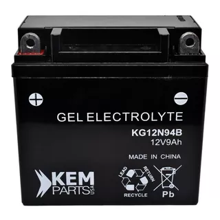 Batería De Moto Kem Parts Gel 12n94b Medida 135x75x139 Mm