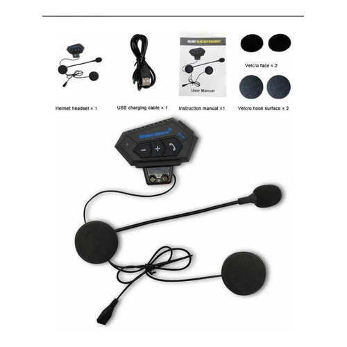 Auriculares Bt-12 Con Bluetooth Para Casco De Moto