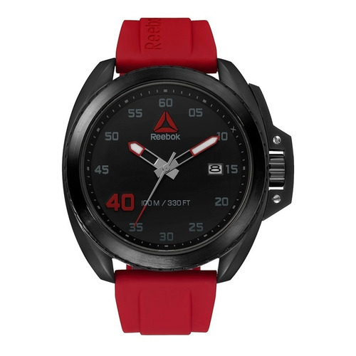 Reloj Reebok Protect Steel Rd-pro-g3-sbir-br Color de la malla Rojo Color del bisel Negro Color del fondo Negro