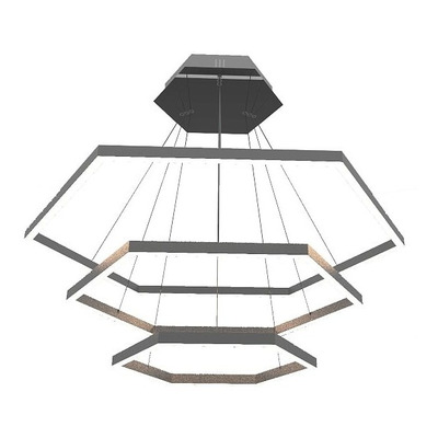 Lampara Colgante Led  Hexa Simple 60cm 40w  Luz Desing