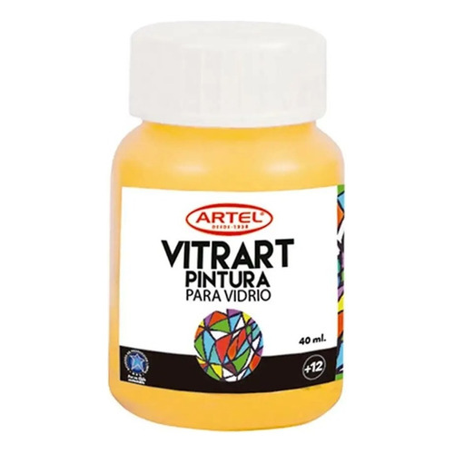 Frasco 40ml Vitrart Profesional Artel Color Amarillo 75