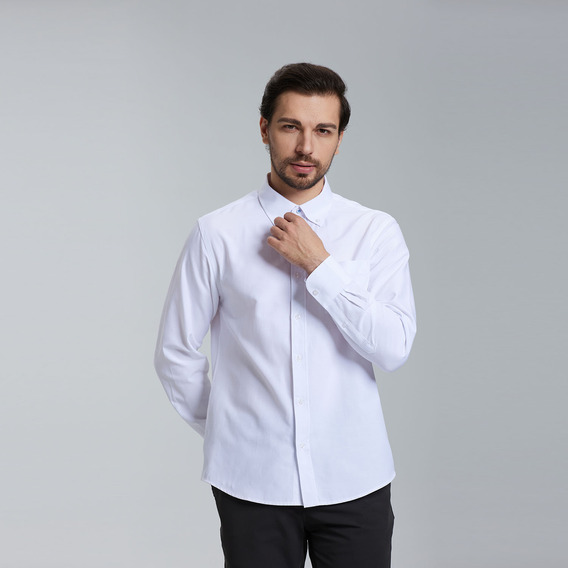 Camisa Hombre Oxford Blanco Fashion's Park