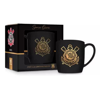 Caneca Porcelana Urban 360ml Times - Corinthians Serie Ouro