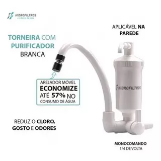 Purificador De Torneira Bica Móvel Hidrofiltros Pop Branco