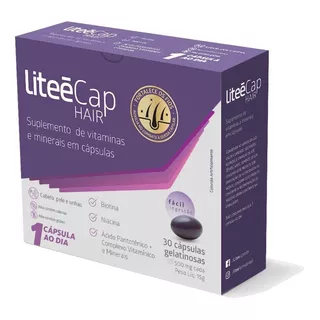 Litee Cap Hair Suplemento De Vitaminas 30 Cápsulas Sabor Without Flavor