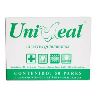 Guante Quirúrgico Caja Con 50 Pares. Talla 8 Uniseal