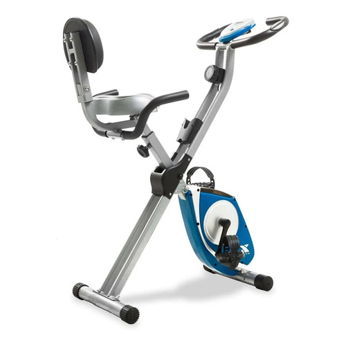 Bicicleta fija plegable Xterra Fitness FB350 tradicional color plata