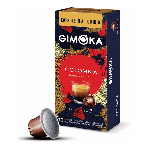 10 Capsulas Gimoka Colombia Nespresso Compatibles Aluminio