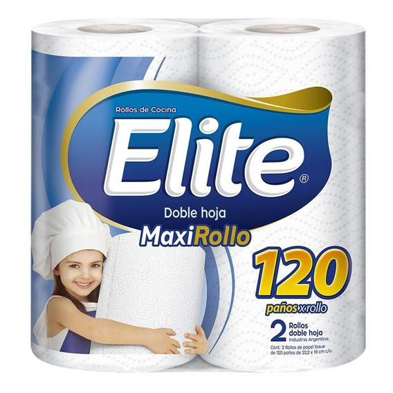 Papel De Cocina Maxi Rollo Elite Servilleta 120 Paños