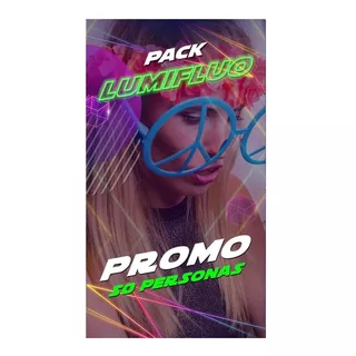 Promo Cotillon Luminoso Y Fluo 50 Personas Increible! 