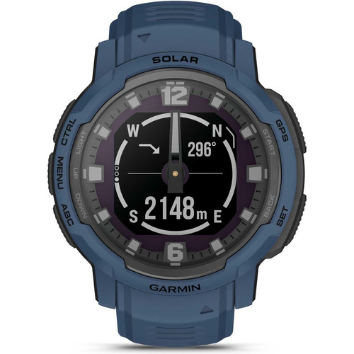 Smartwatch Instinct Crossover Solar Reloj Garmin Revodrive Color del bisel Azul