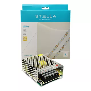 Fita Led Stella 5 Metro 5w 2700k Branco Quente Autocolante Cor Da Luz Branco-quente Tensão De Operação 12v 110v/220v