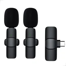 Microfone Lapela Duplo Sem Fio Wireless Plug And Play Android iPhone