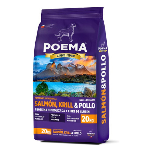 Alimento Perro Poema Patagónico 20k Salmón, Krill, Pollo