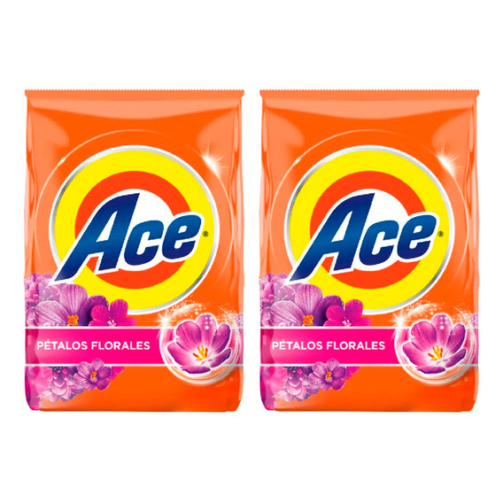 Pack X2 Detergente En Polvo Ace Floral 4kg
